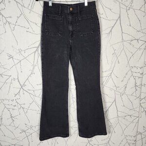 GAP Black Wash Stretch Denim High Rise 70's Flare Jeans